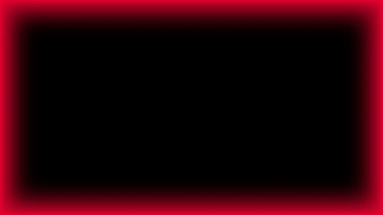 Marco rectangular luminoso neón rosa carmesí con centro negro para pantalla de iglesia