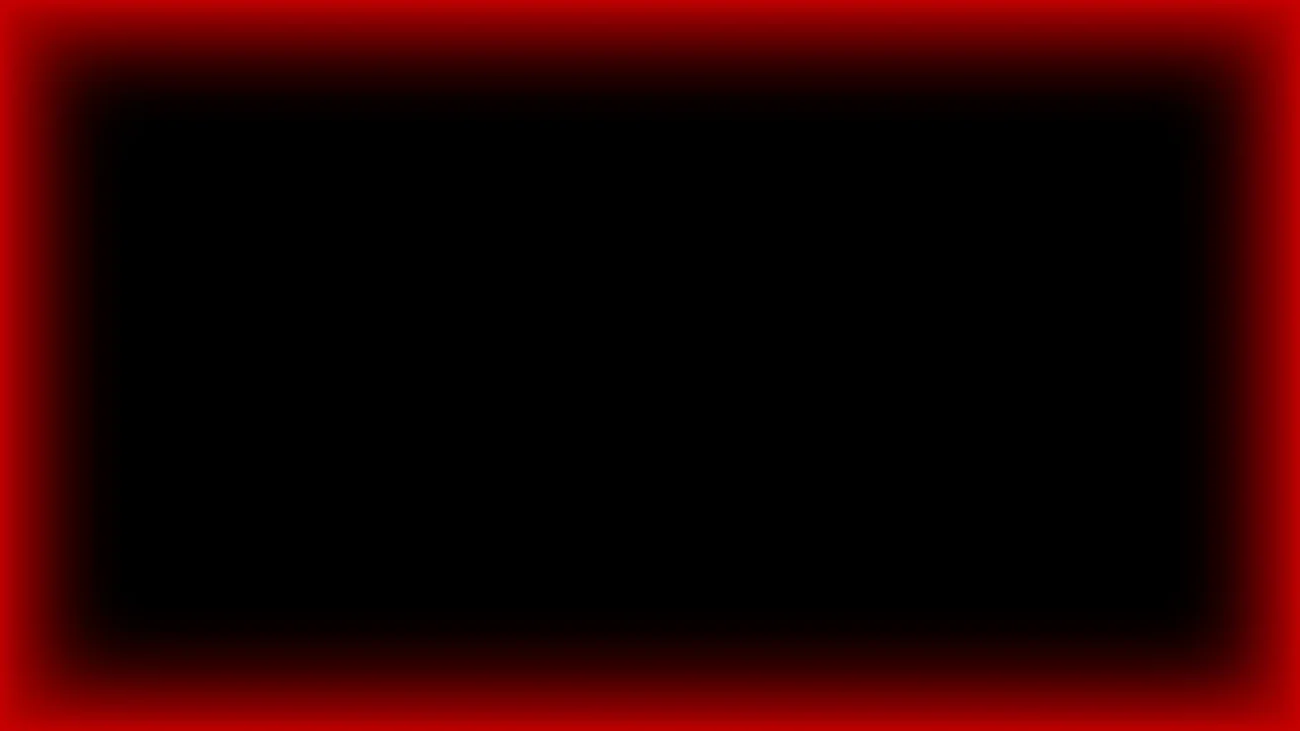 Marco rectangular luminoso neón rojo carmesí con centro negro para pantalla de iglesia
