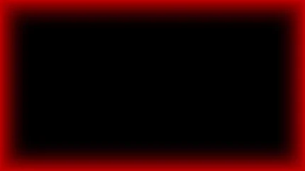 Marco rectangular luminoso neón rojo carmesí con centro negro para pantalla de iglesia