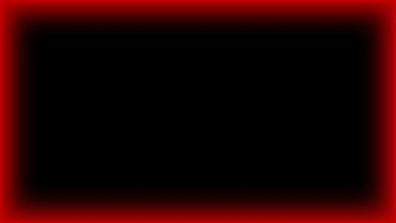 Borde Neón Rojo Carmesí | Fondo Animado con Marco Luminoso para Proyección y Alabanza en Iglesia Imagen fija de un marco neón rojo carmesí con centro negro para proyección de iglesia