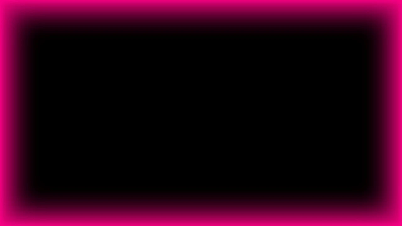 Borde Neón Fucsia | Fondo Animado con Marco Luminoso para Proyección y Alabanza en Iglesia Imagen fija de un marco neón fucsia con centro negro para proyección de iglesia
