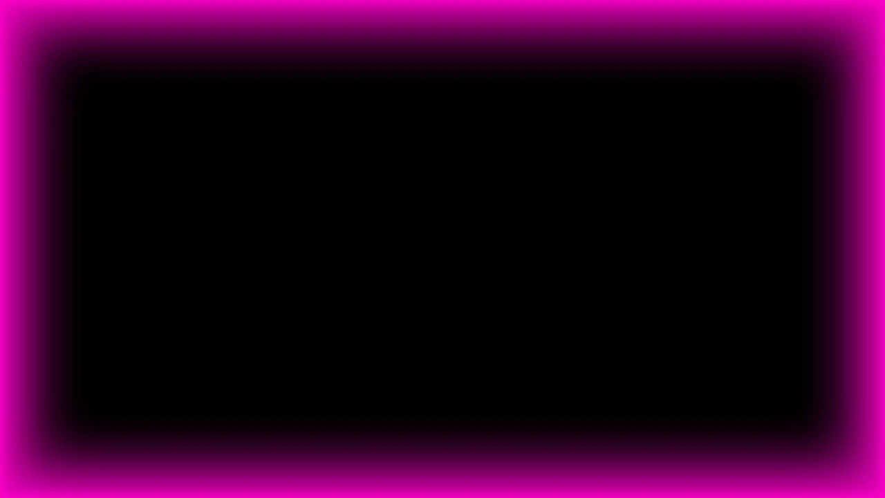 Borde Neón Magenta | Fondo Animado con Marco Luminoso para Proyección y Alabanza en Iglesia Imagen fija de un marco neón magenta con centro negro para proyección de iglesia