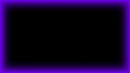 Marco rectangular luminoso neón violeta con centro negro para pantalla de iglesia