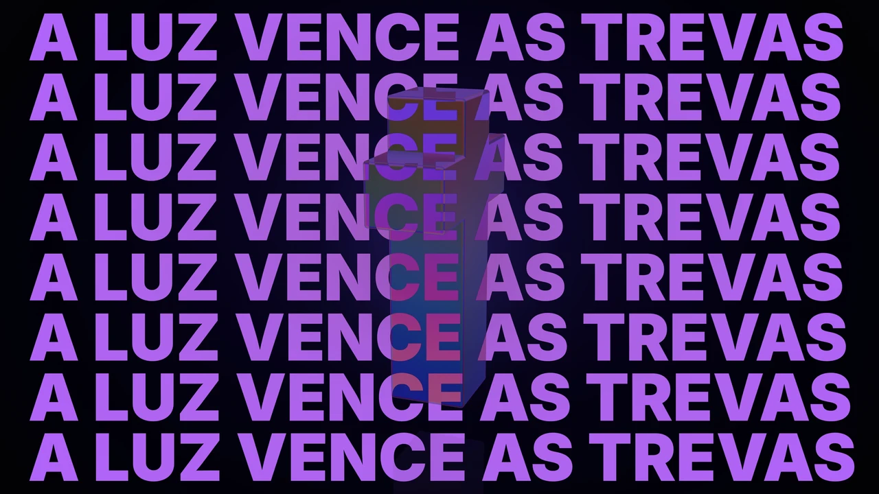 Imagem fixa do design Roxo Sólido Master para slides e projeção na igreja Imagem fixa Roxo Sólido Master com texto incorporado para projeção na igreja