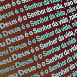 Imagem fixa Coral Solar Slack com texto incorporado para projeção na igreja