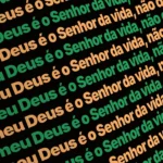 Imagem fixa Laranja Sólido Slack com texto incorporado para projeção na igreja