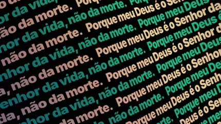 Fundo animado Brasa de Cobre Ticker para projeção de adoração