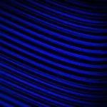 Líneas Onduladas Azul Eléctrico sobre Negro