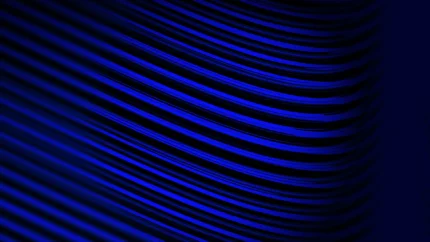 Líneas Onduladas Azul Eléctrico sobre Negro