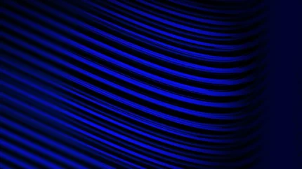 Líneas Onduladas Azul Eléctrico sobre Negro Still