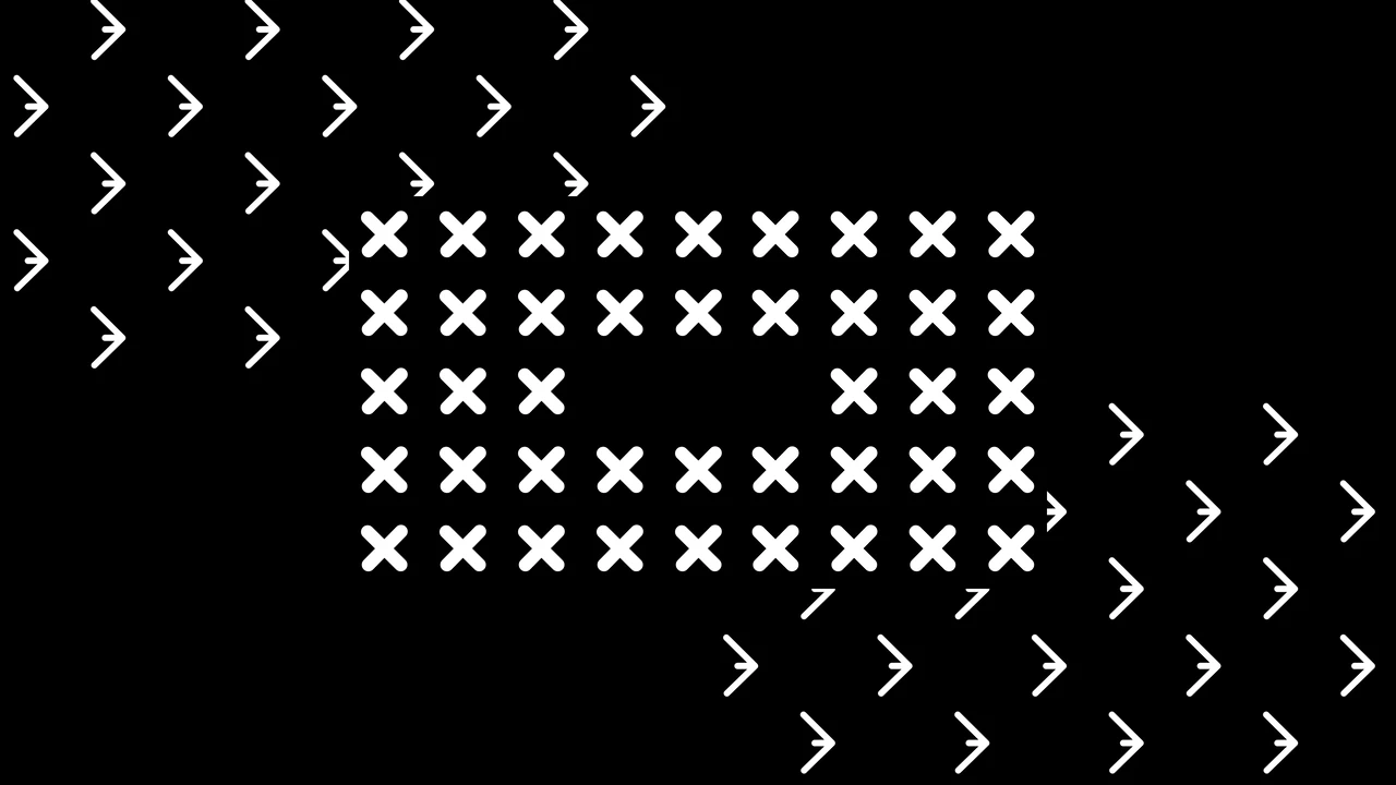 Retícula de Cruces Blancas y Flechas Dispersas | Fondo Animado Abstracto para Alabanza, Proyección y Transmisión de Iglesia Retícula de Cruces Blancas y Flechas Dispersas Still