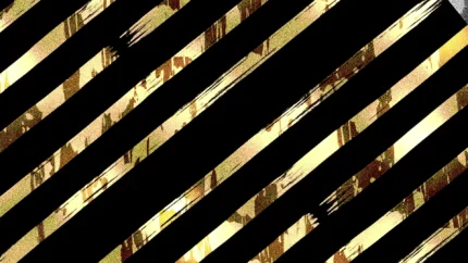 Trazos Dorados Diagonales con Reflejos Metálicos