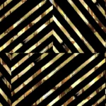 Chevron Dorado Geométrico con Textura de Pincel Still