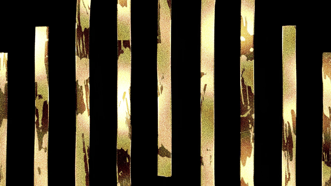 Columnas Doradas de Pincel en Composición Vertical | Fondo Animado Abstracto para Alabanza, Proyección y Transmisión de Iglesia Columnas Doradas de Pincel en Composición Vertical Still