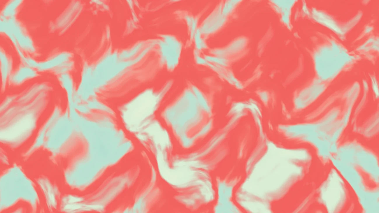 Corrientes abstractas coral y menta sobre un fondo horizontal para iglesia
