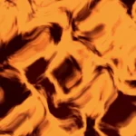 Imagen fija Magma Lava con formas fluidas naranjas y oscuras